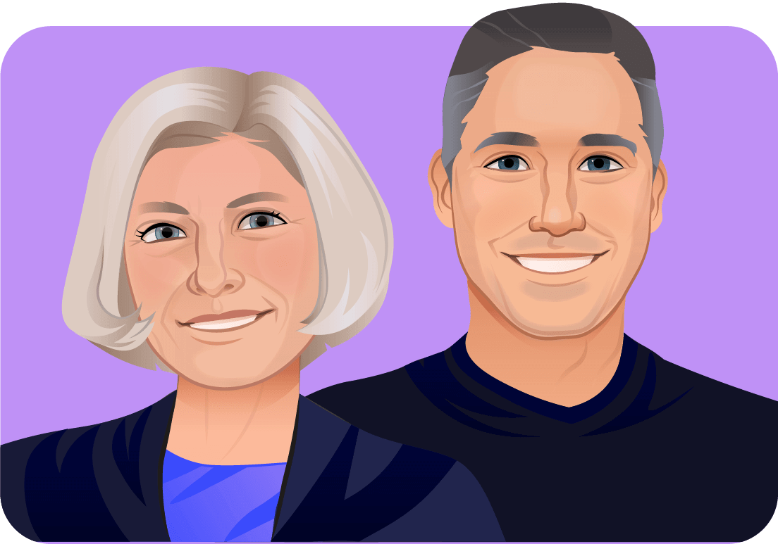 Graphic of Sandie Barrie Blackley MA/CCC, and Chad Myers, CEO of Lexercise 